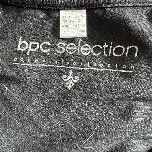 📌bpc Selection Classic Black and White Bat Wings Viscose Midi Dress - Picture 13 of 15